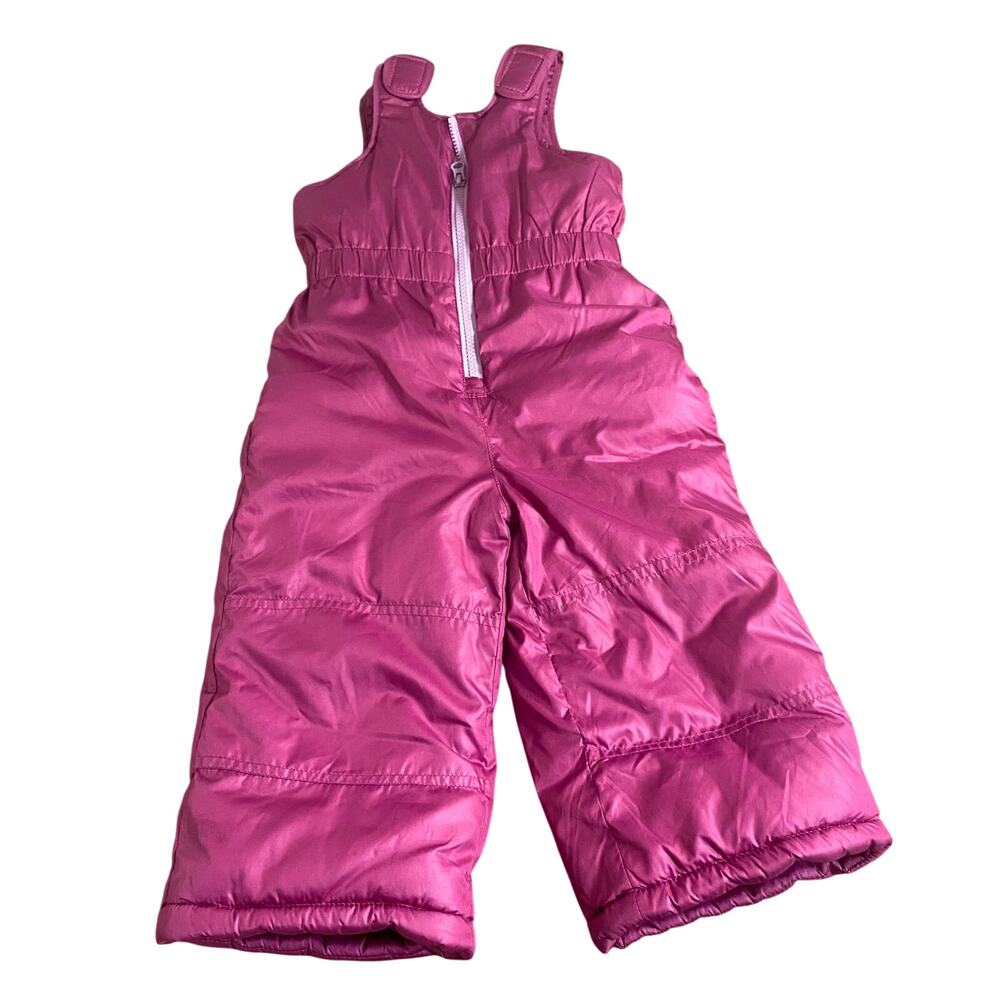 Joe Fresh pink overall ski snow bibs baby snow pants‎ SIZE 18-24M